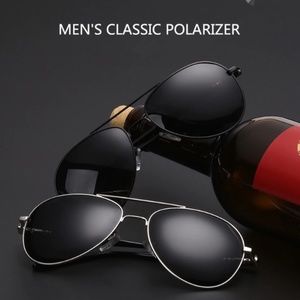 Men's Polarized Aviation Metal Frame Sunglasses